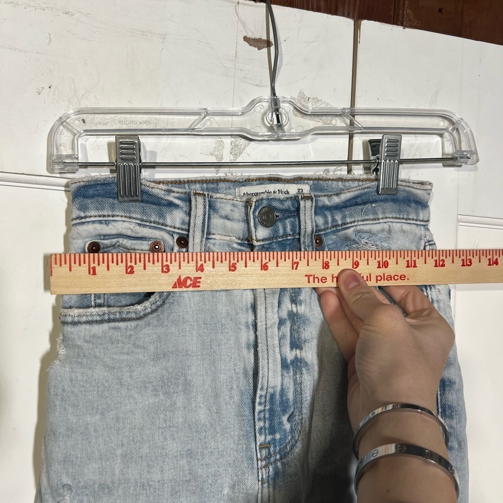 Abercrombie & Fitch Ankle Straight Ultra High Rise Jeans Size 23 CURVE LOVE - Picture 5 of 7
